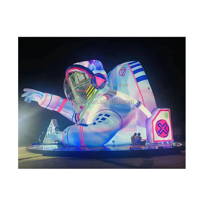 hug inflatable stage background giant inflatable astronaut spaceman model stage with LED light