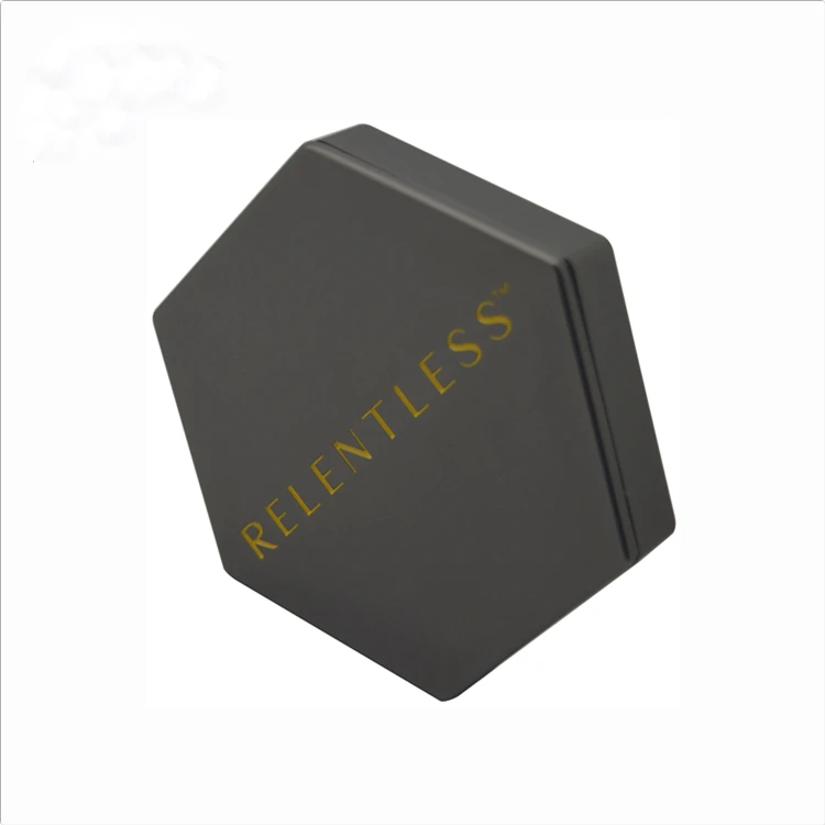 hexagon shape metal box parfum solide