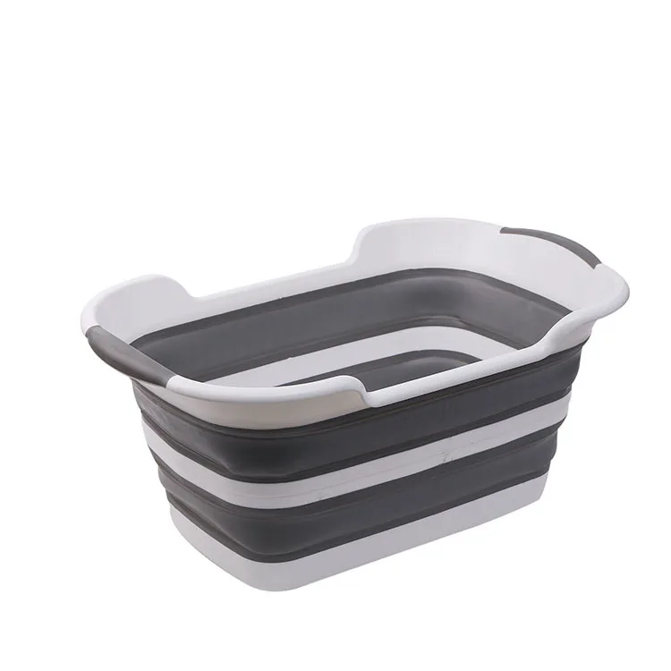 Hot New Plastic Collapsible Laundry Basket Silicone Folding Laundry Basket