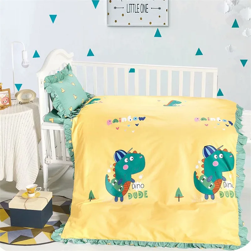 cheap cotton crib bedding set cot bed linen baby comforter set baby nursing bedding set infant kids bedding quilt sheet pillow