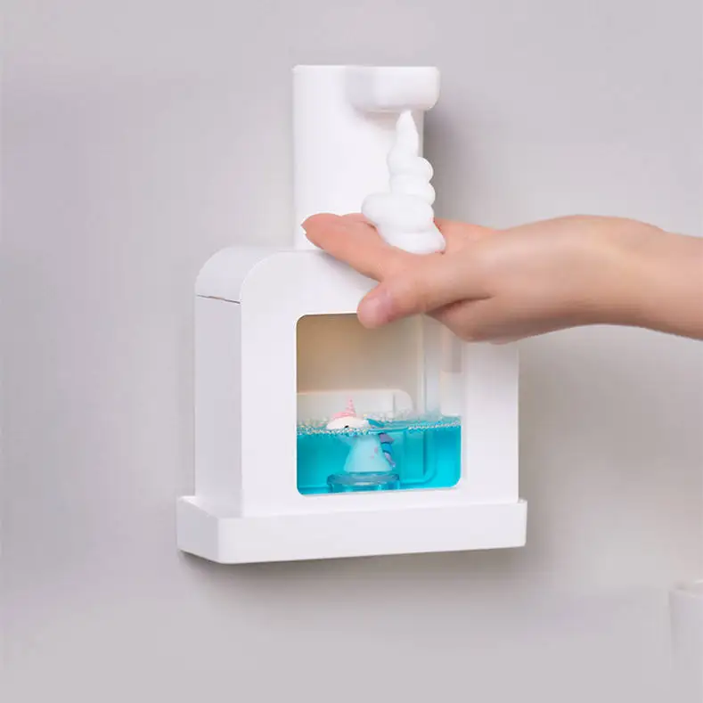 Popular Cartoon Automatic Soap Dispenser 400ml USB Rechargeable Hand Sanitizer with Time Reminder for Kids