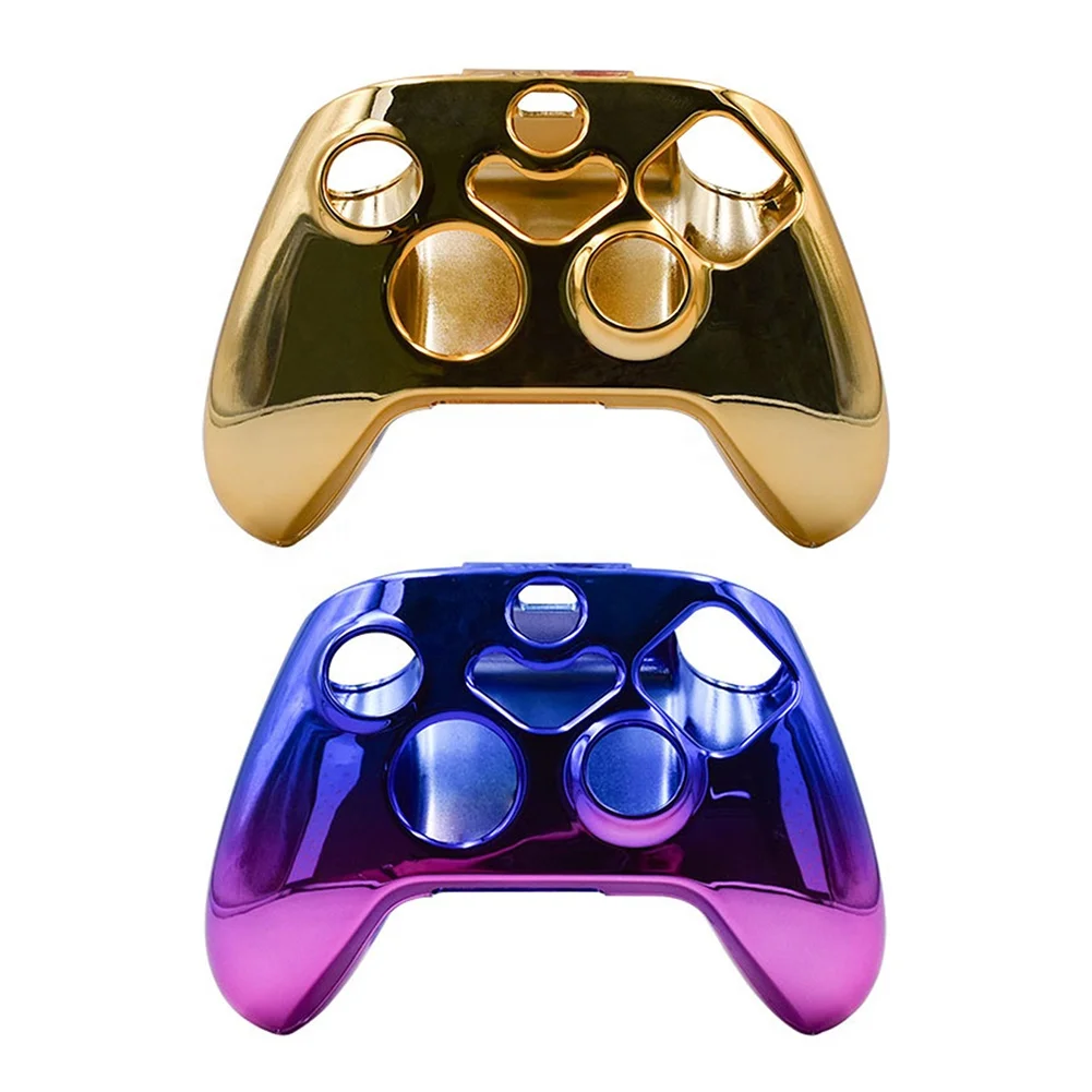 
xbox x Gold chrome Cover xbox s Skin Protective Electroplate Case Controller Gamepad Shell Cover for Xbox x/s Series Joystick 