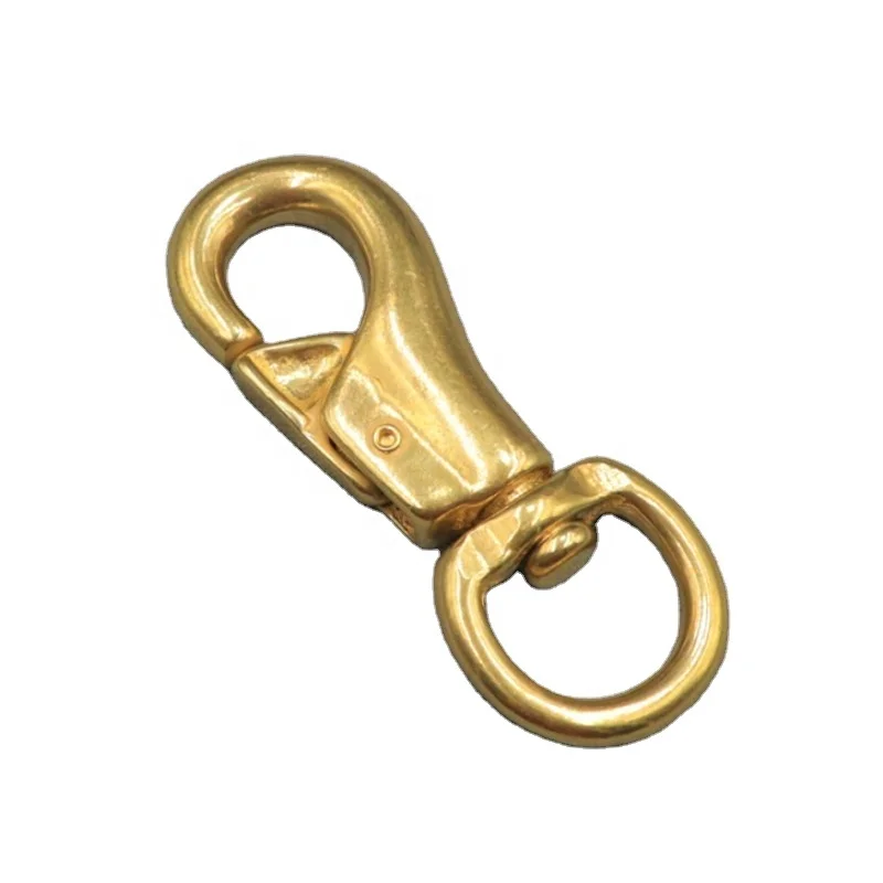 Heavy duty solid brass bull snap hook clip for large breed horse riding gear saddlery