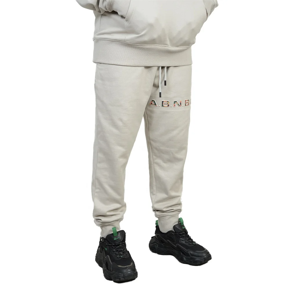 Finch Garment custom logo sweatsuits men sportswear track suit jogger 2 piece set embossed tracksuits for men