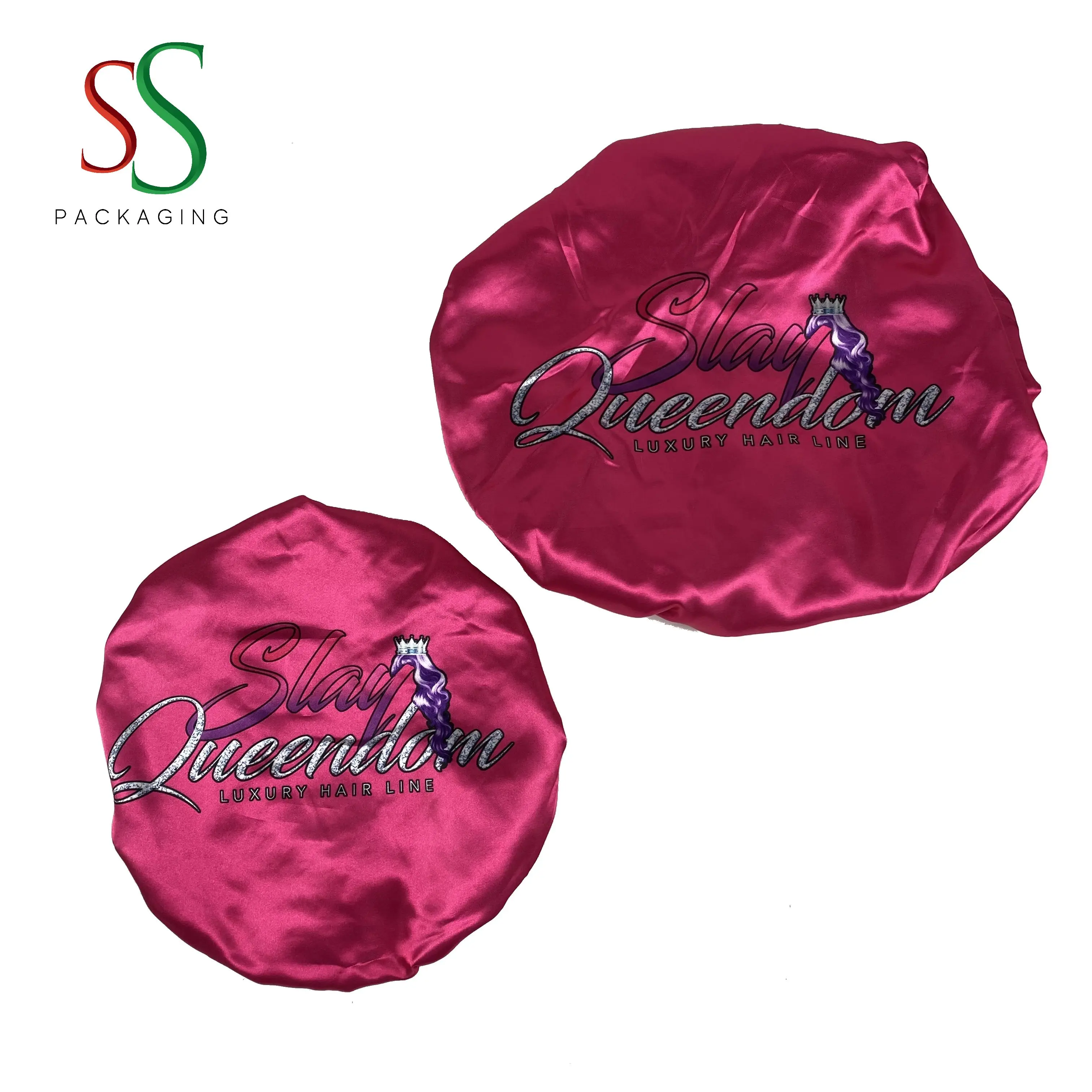 SS Hair Packaging High Quality Mommy and Me Bonnets Set with Custom Logo Hair Bonnet Style