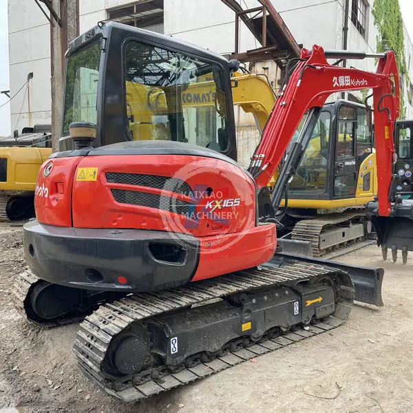 USED KUBOTA 5TON 6TON KX165 KX163 KX155 50U SMALL MINI EXCAVATOR used japan small backhoe excavator