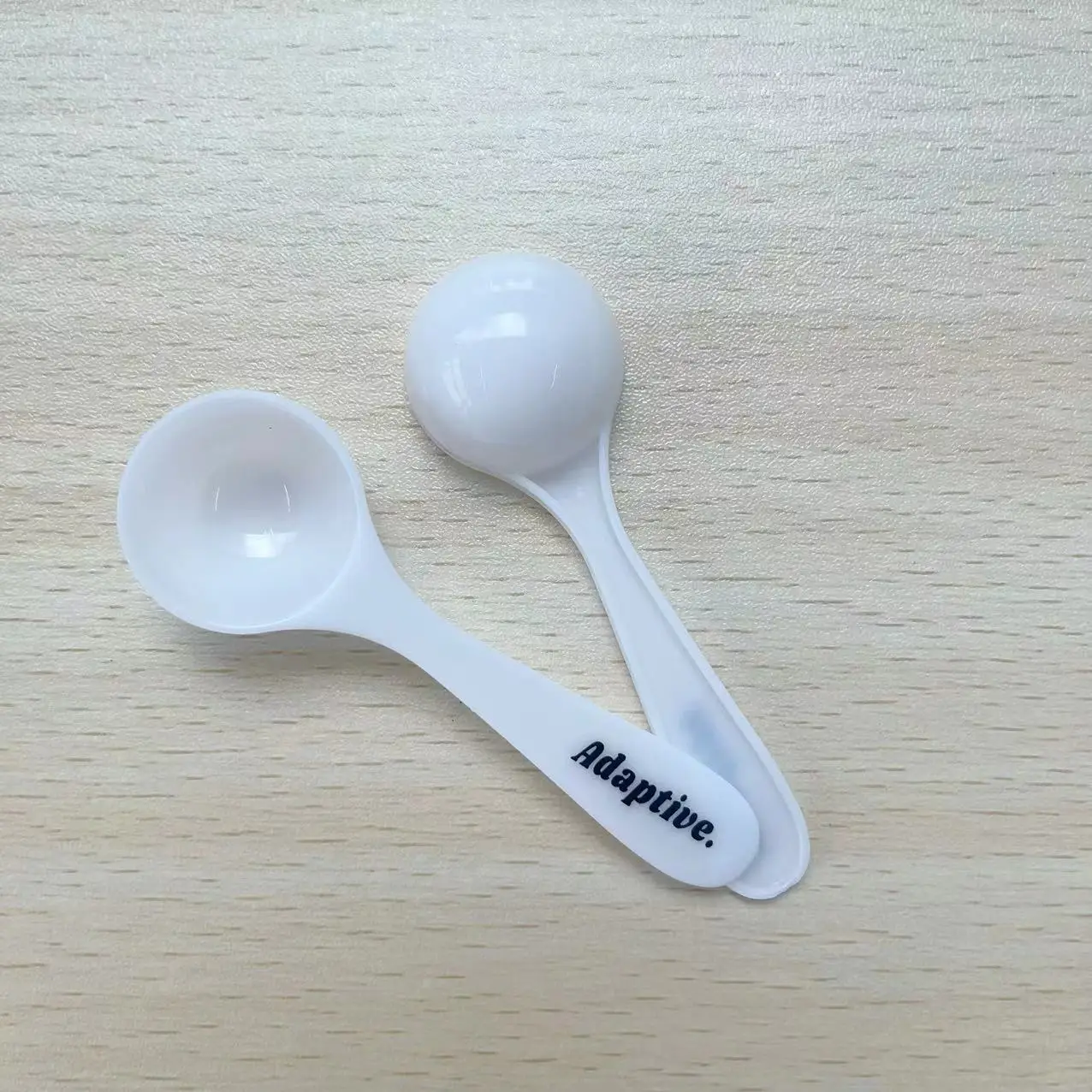 2g 4ml Disposable 2g white round plastic spoon limit salt teaspoon 4ml measuring scoop for powder