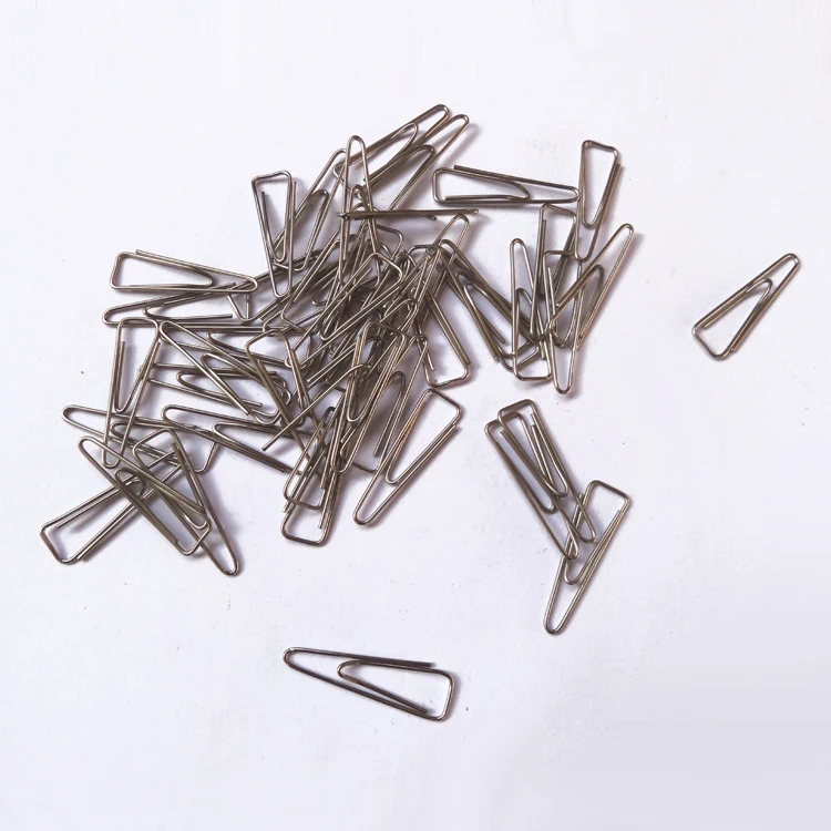 cute paper clips gold color  triangle shape 31mm metal different kinds paperclip