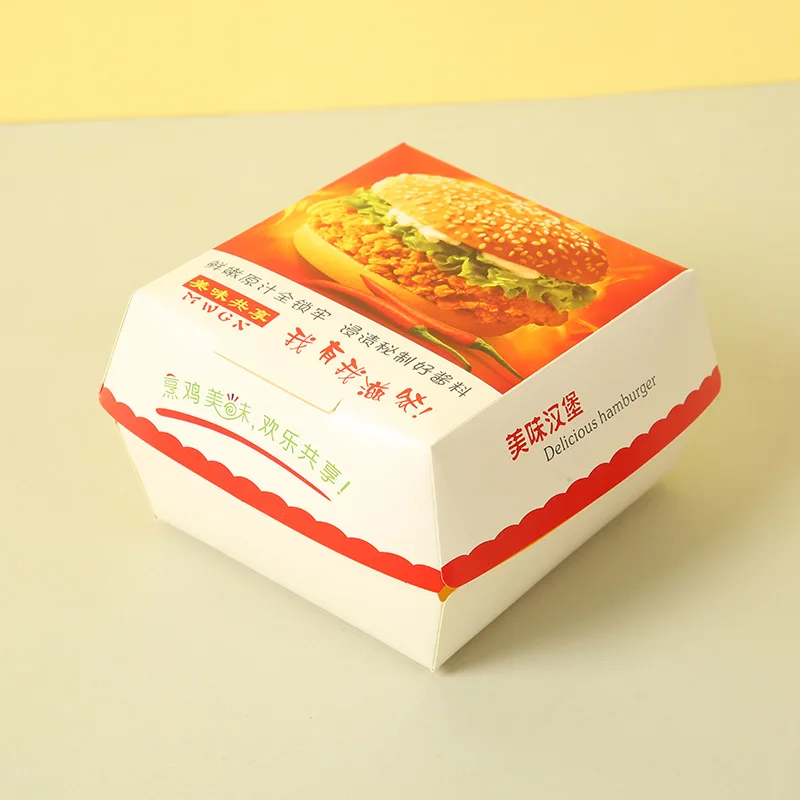 Индивидуальная упаковочная коробка для пищевых продуктов корейских жареных куриных бургеров хот-догов ресторан чтобы пойти печенья картофельные чипсы