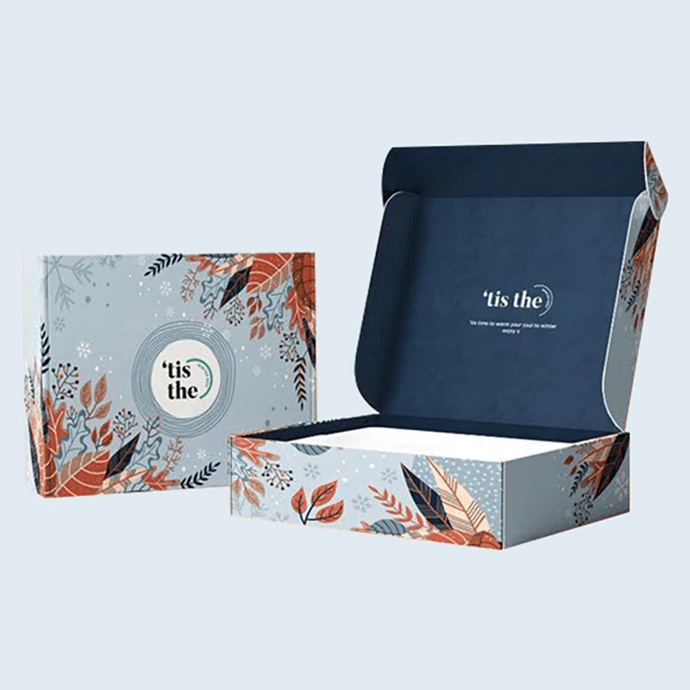 Гофрированная картонная бумага косметическая упаковка почтовая отправка коробка с напечатанным логотипом на заказ