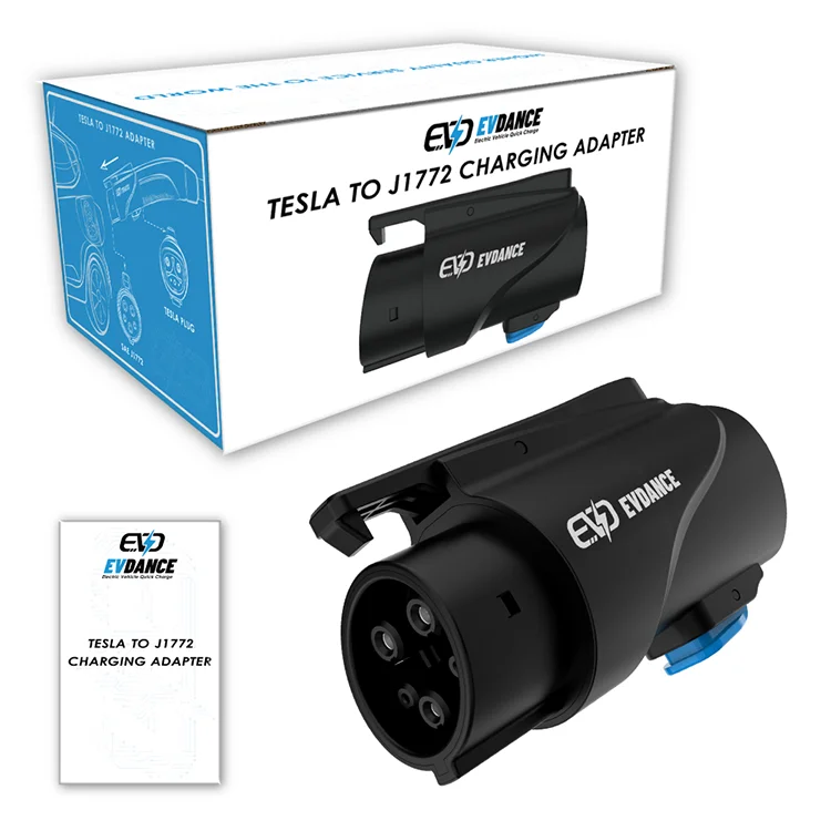 80 Amp Tesla to Sae J1772 Adapter TSL Fast Charging Connector Tesil Socket Switch Adaptateur A EV Charger Converter with plug