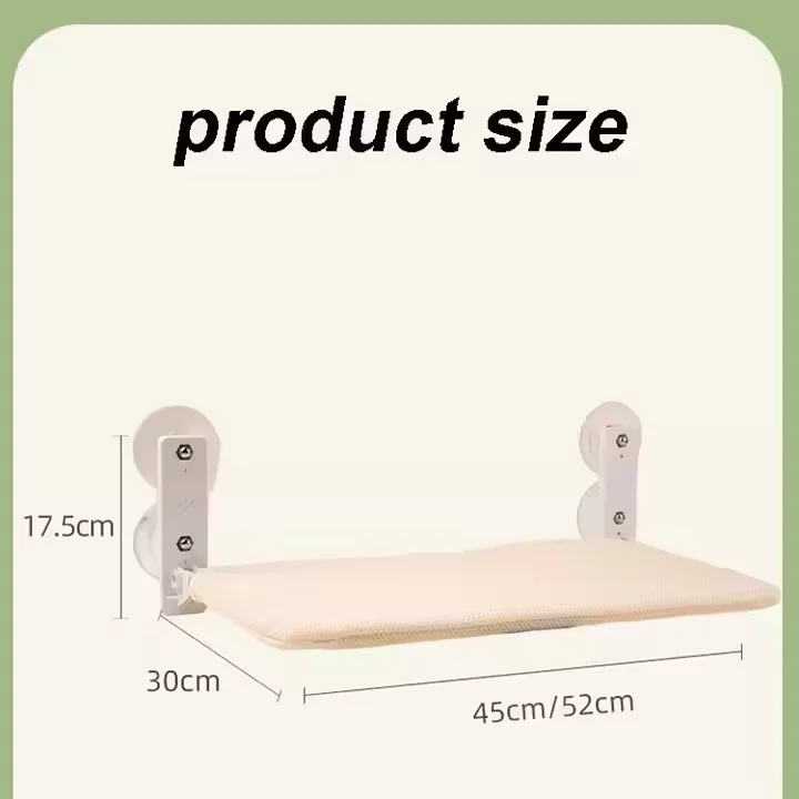 Indoor Bed 4 Strong Suction Cups Hanging Wall Mounted Window Perch Cat Hammock