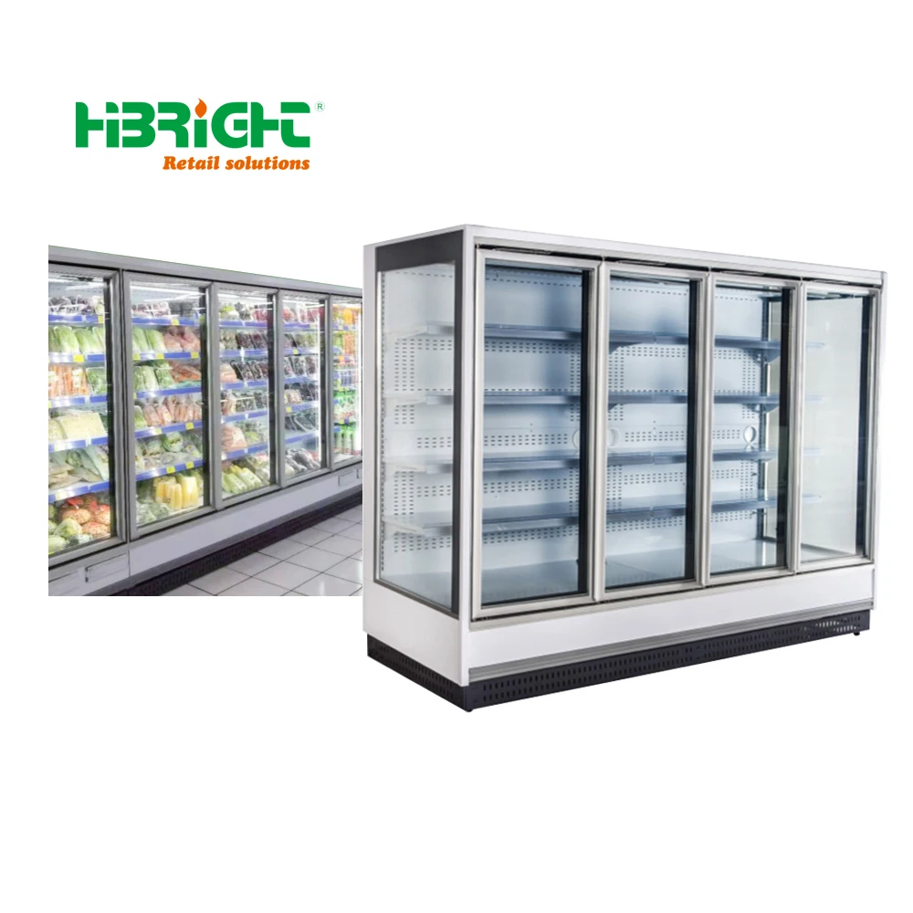 Commercial Display Freezer Convenience Drink Vegetable Storage Supermarket Air Cooling Chiller