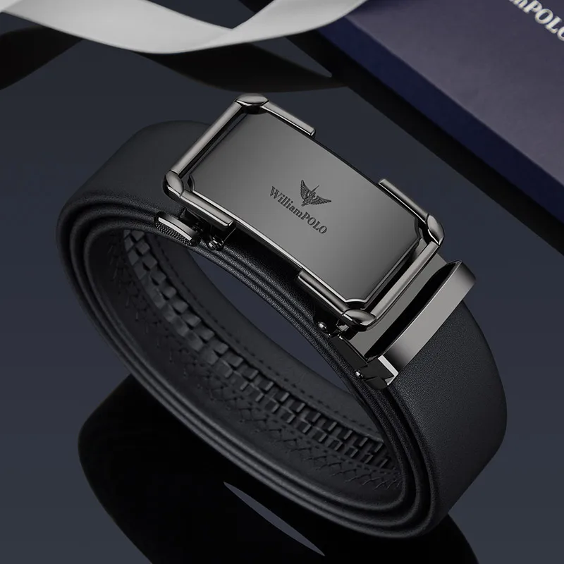 Горячая Распродажа, оптовая продажа, Заводская Автоматическая пряжка, кожаный мужской модный деловой Повседневный ремень цвета пистолета, OEM