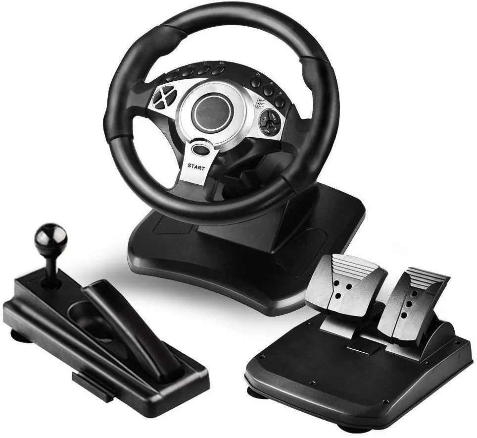 custom game R900 steering joystick sport gaming racing wheel game Support for PS3 PS2 PC