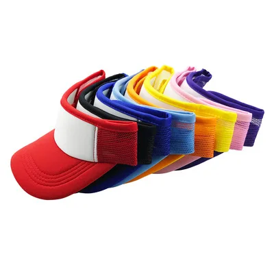 2024 Visors Wholesale Custom Visor Sports Baseball Hats Adjustable Sun Sublimation Blank Visors Hat For Beach