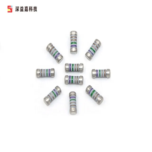 Проволочная обмотка MELF High Volatege плавкий SMD 0207 с двойной железной заглушкой Высокая надежность резистор 1 Вт
