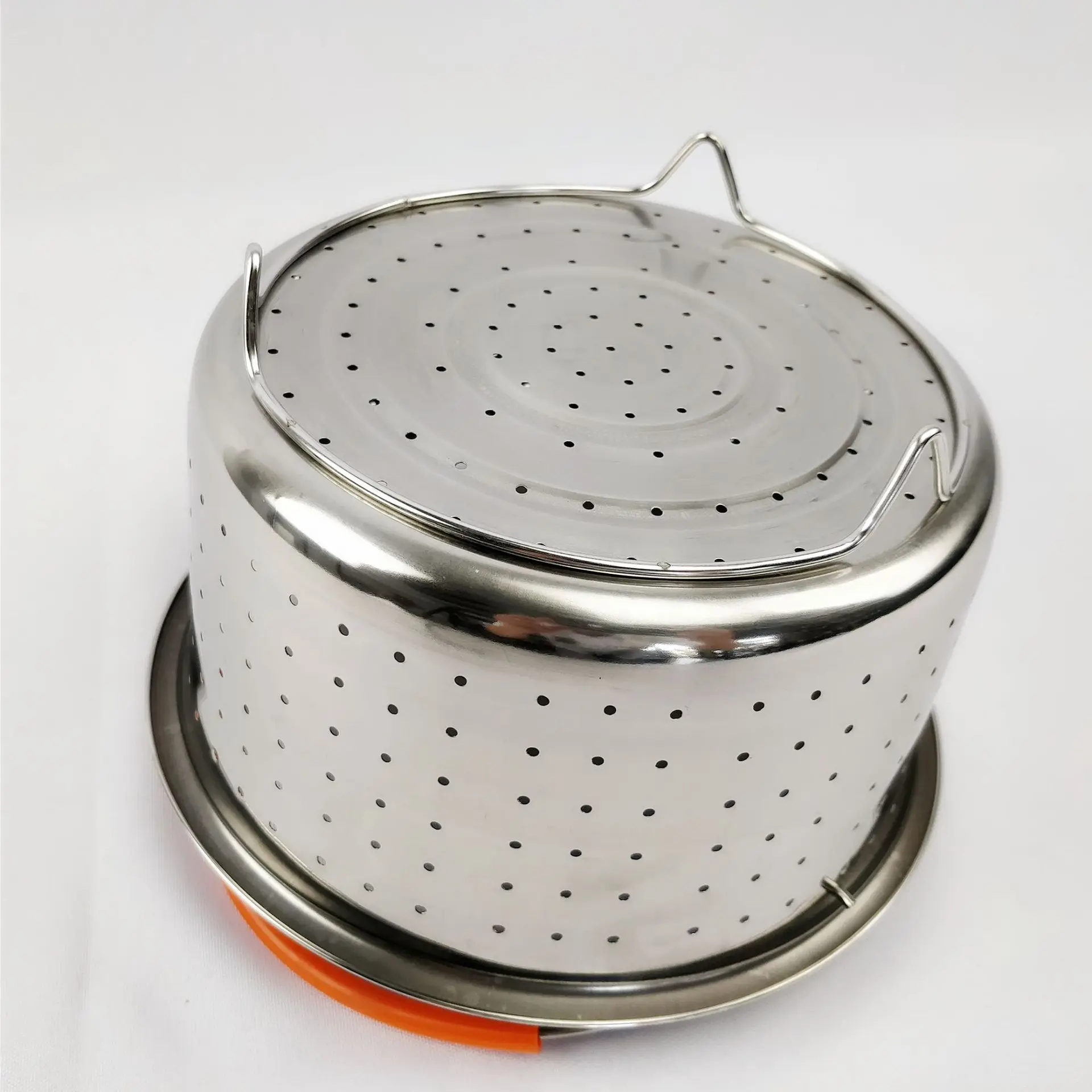 Kitchen Colander Steamer 304 Stainless Steel Steamer Rice Cooker Instant Pressure Cooker Pot Steam Basket with Silicone Handle