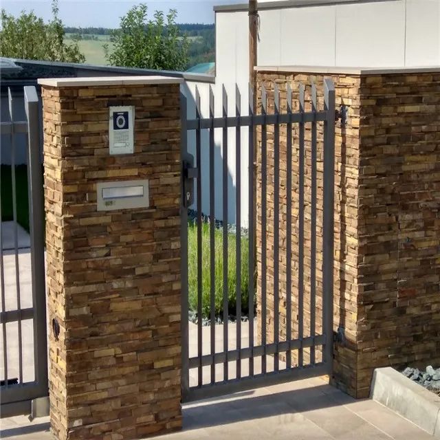 Modern Design Motorized Automatic Aluminum Driveway Gate For Home And Garden