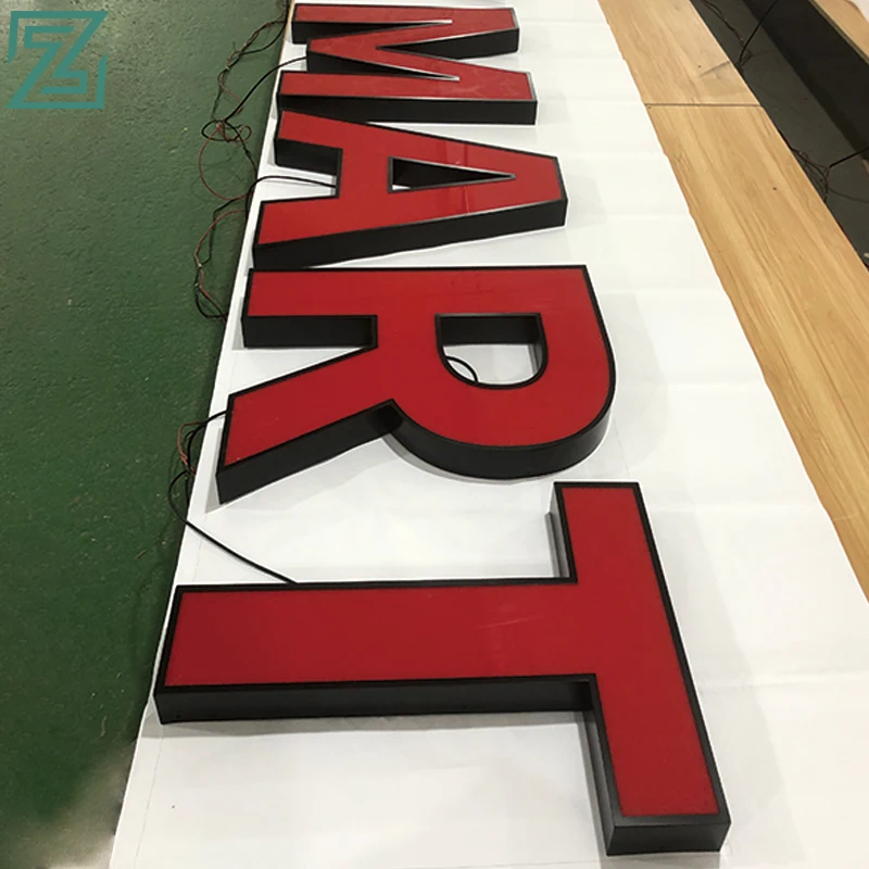 led shop signboard outdoor 3d led signboard letters light sign board for shops