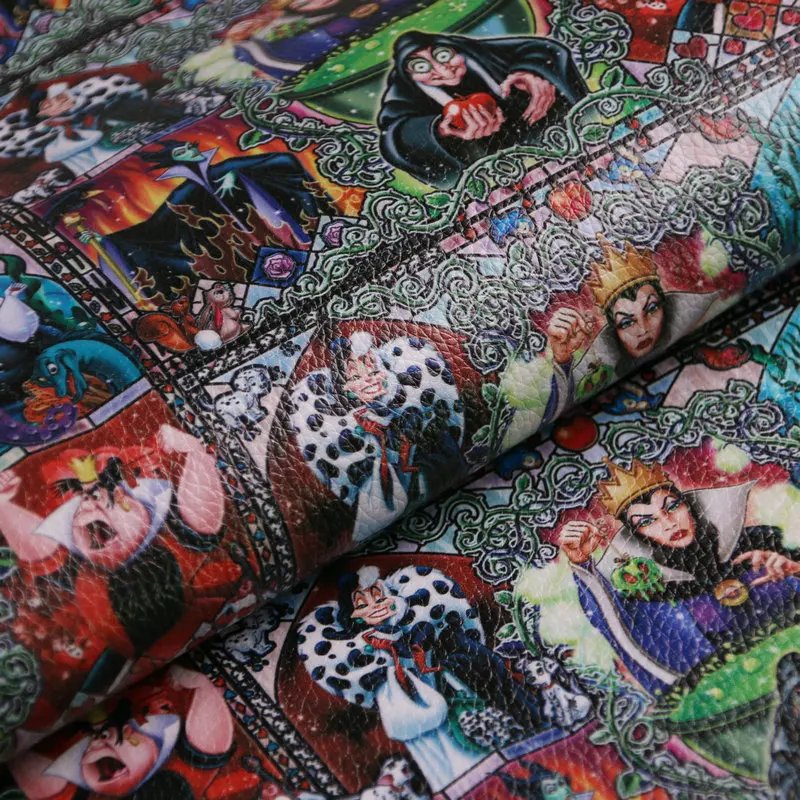 Custom Printed Faux Synthetic Leather Fabric Vinyl PVC Leather Fabric for Bags Shoes