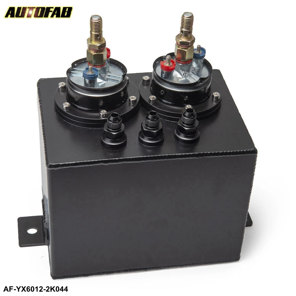EPMAN 3L Billet Aluminum Fuel Surge Tank / Surge Tank + 2Pcs High Quality External 044 Fuel Pump EP-YX6012-2K044