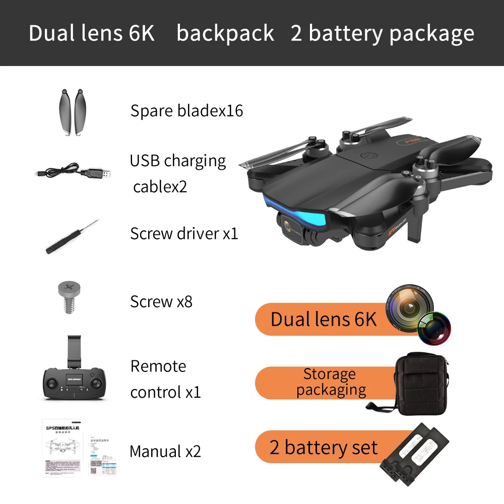 Hot Sale F188 Mini Drone With 6K HD Camera Drone 6 Axis Gyro Plane Foldable RC WIFI Drone Smart Toys For Kids