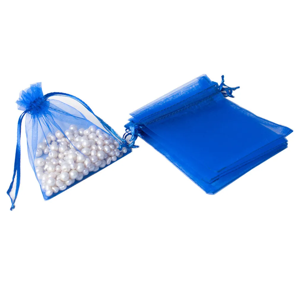 Drawstring Pouches Mixed Color Organza Gift jewelry organza pouch 100PCS 7x9cm Western Wedding Packing Pcs Small Material CWP