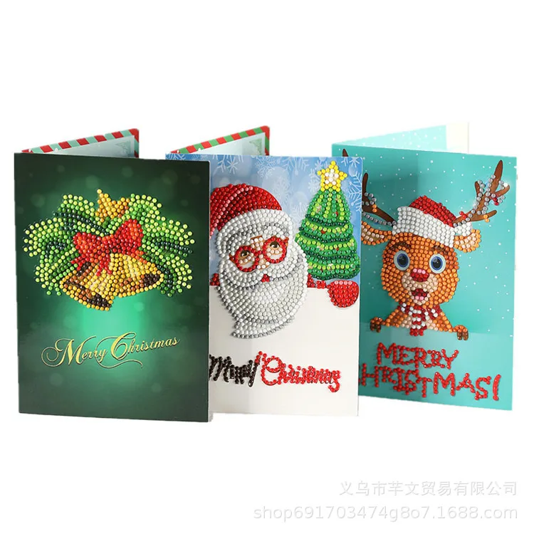 5D Special Shaped Diamond Painting DIY Greeting Cards for Birthday and Holiday - Mosaic Making Greeting Cards Art Craft Gifts
