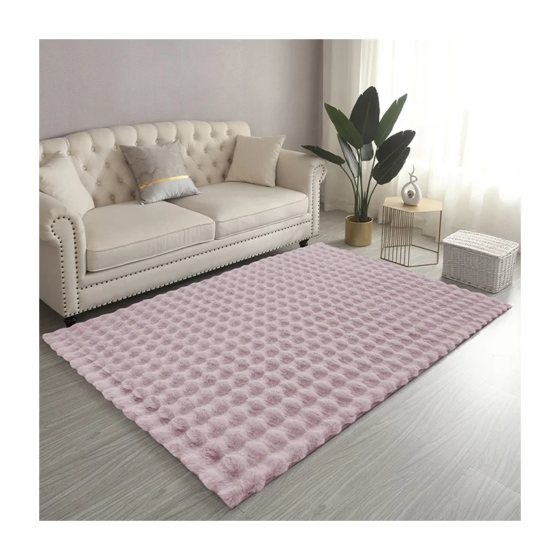 Luxury nice home decor faux rabbit fur carpet 3d faux fur rug fluffy rugs carpets tapete tapis