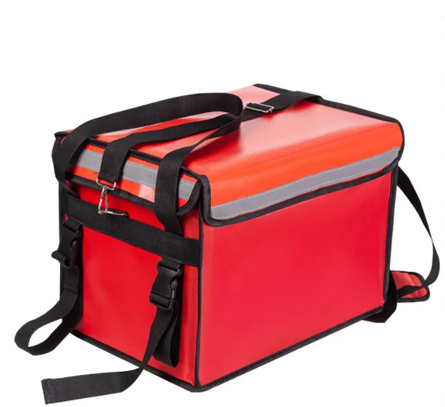 Wholesale Custom Waterproof Takeaway Pizza Lunch Food Cooler Backpack Square Thermal Insulated Delivery Box Bag for Fresh Food