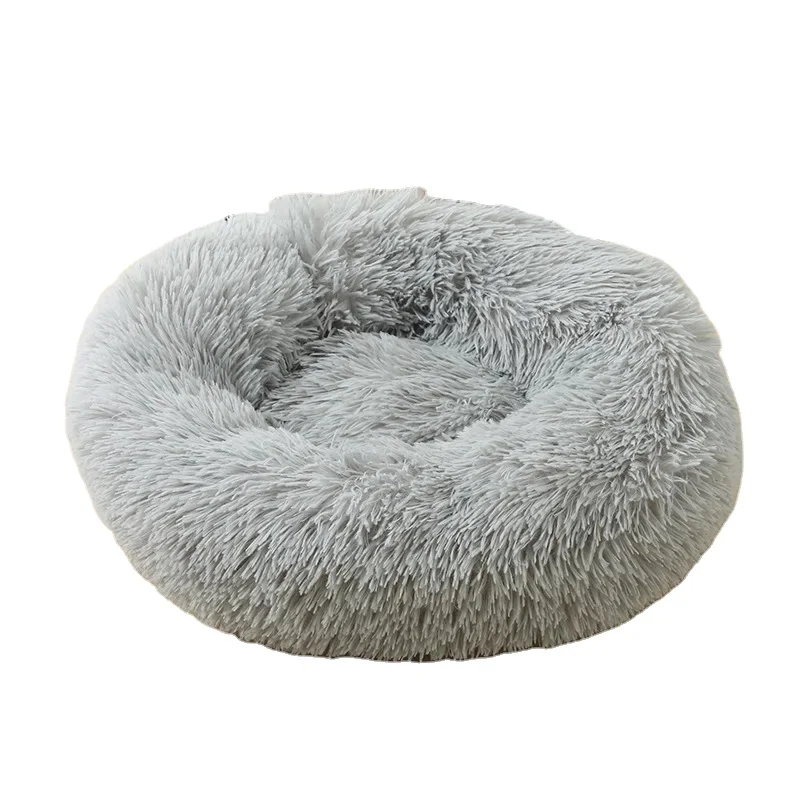 Dog kennel removable and washable round plush pet kennel pet supplies dog bed pet mat