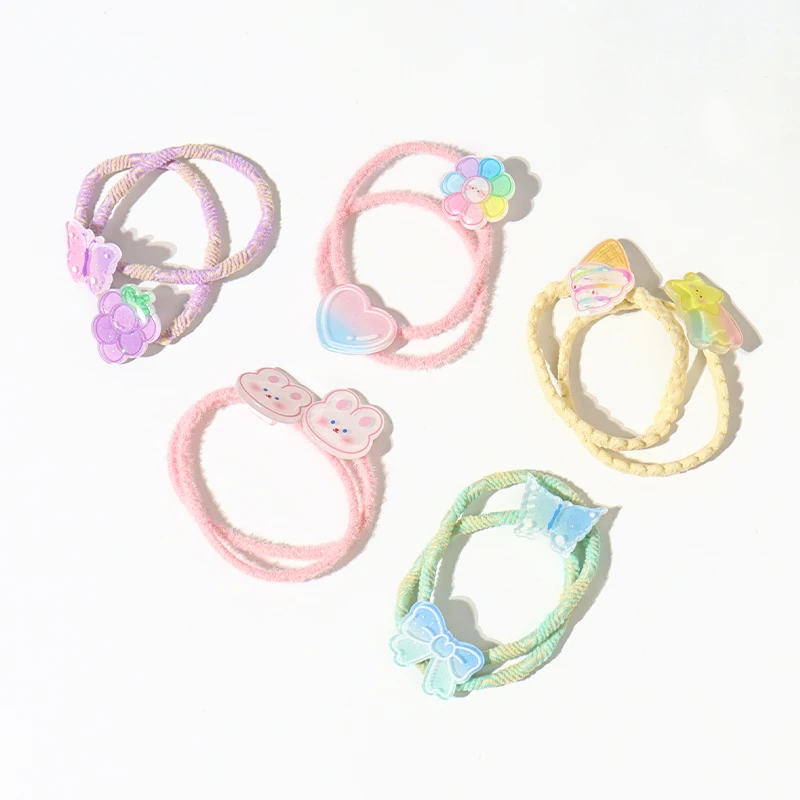 Wholesale Girls Ponytail Holders Hair Bands Rope Butterfly Hair Tie Hair Accessories