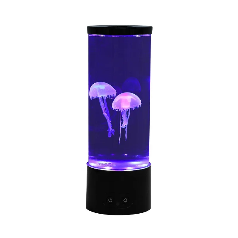 Jelly Fish Tank Aquarium Mood Lamp LED Desktop Jellyfish Lava Lamp with Color Changing Light Effects