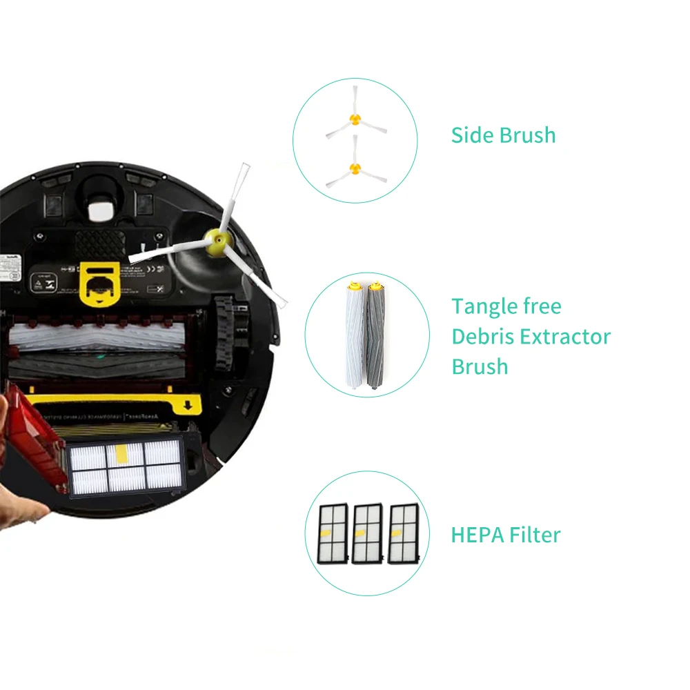 Hot Selling Replacement Kit Brush Filter Parts Accessories for iRobots Roombas 800 900 Robot Vacuum Cleaner