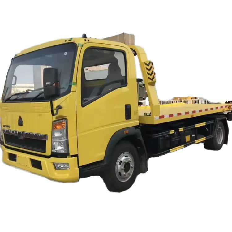 Sinotruk HOWO Brand Flatbed Wrecker Towing Truck 4x2 Road Rescue tow trucks wreckers for Sale