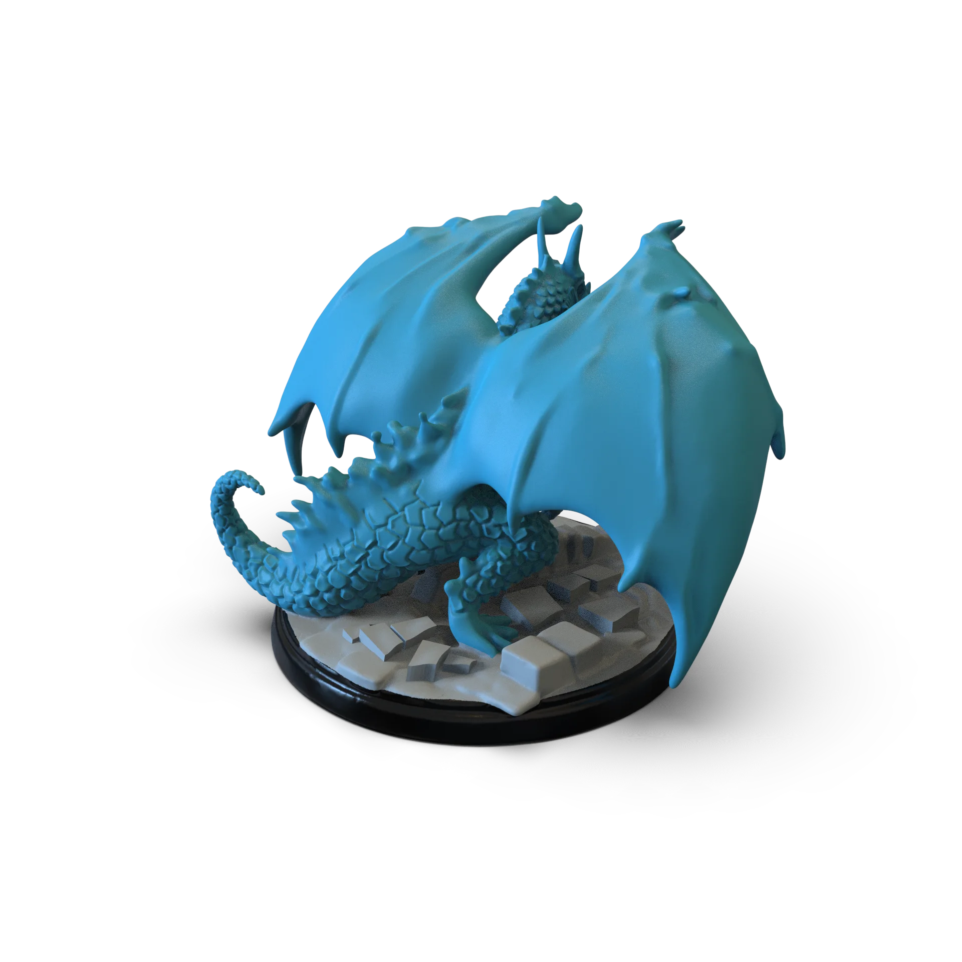 Wholesale New Design dragon statue home decor decorative custom figurine resin blue western dragon figurines