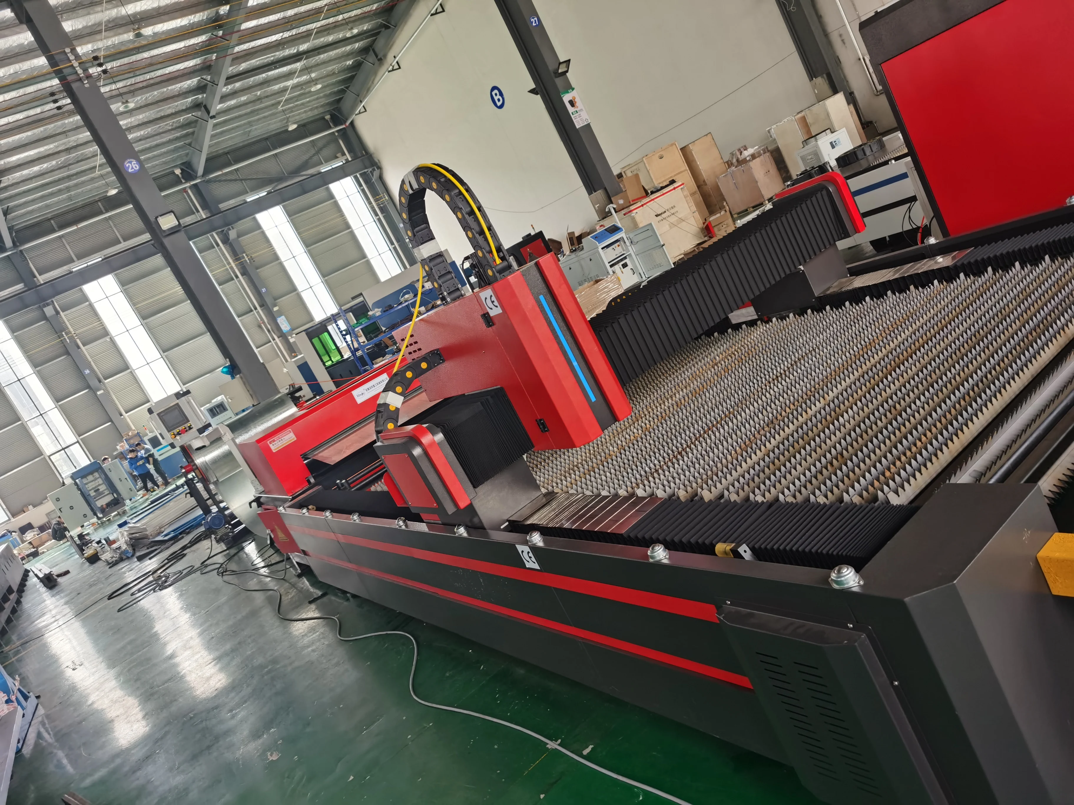 Single Fiber Laser Cutting Machine with laser cutting machine one stop processing line