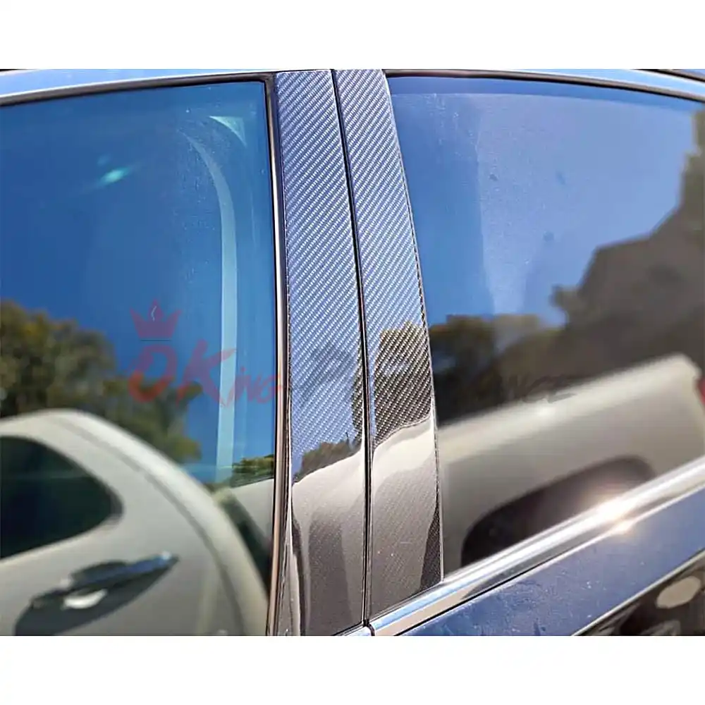 HoneyComb 100% Real Carbon Fiber A B C Door Pillar Cover For INFINITI Q50