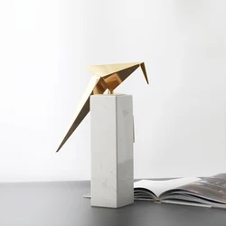 Modern abstract nordic golden iron metal home sculpture interior decoration items