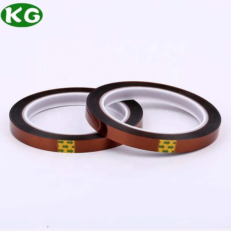 Custom 400c 160c 0.025mm 0.125 Free Sample Amber Yellow Black Electronic Industrial Silicone Adhesive Polyimide Pi Tape