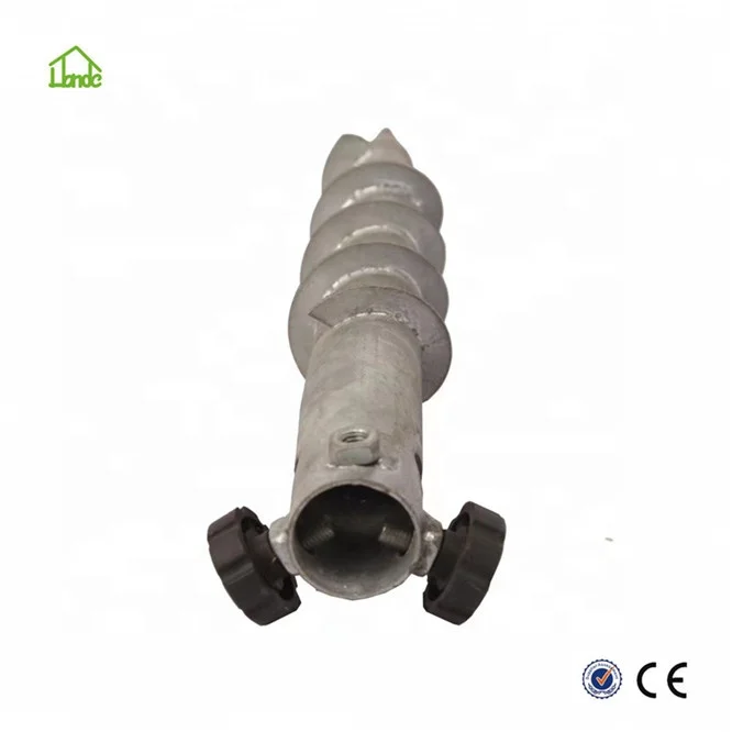 Fence post spike support galvanized pile kit ground screw construction foundation factory price umbrella anchor