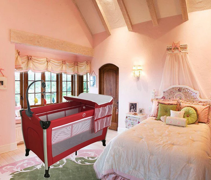 
Portable best baby plastic kids playpen travel cot carry bed bassinet crib fence play pen baby cradle children furniture playard 