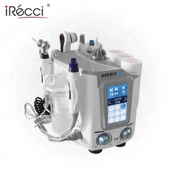Professional hydrofacials h2o2 7in1 hydro dermabrasion water facial skin spa hydro facial machine with 6 handles