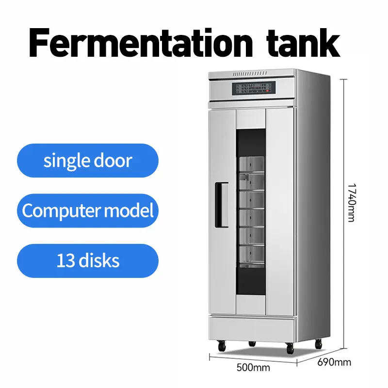 16 Trays Single Door Kitchen Restaurant Equipment Fermentation Tank Stainless Steel Toast Baking Retarder Bread Proofer