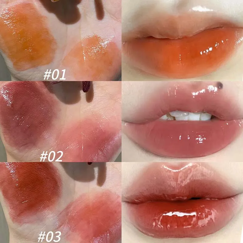 Cosmetics Glossy Lip Stain Long-Wear Lip Stain HERORANGE For A Sheer Pop Of Color & Subtle Gloss Effect Cute Lip Gloss