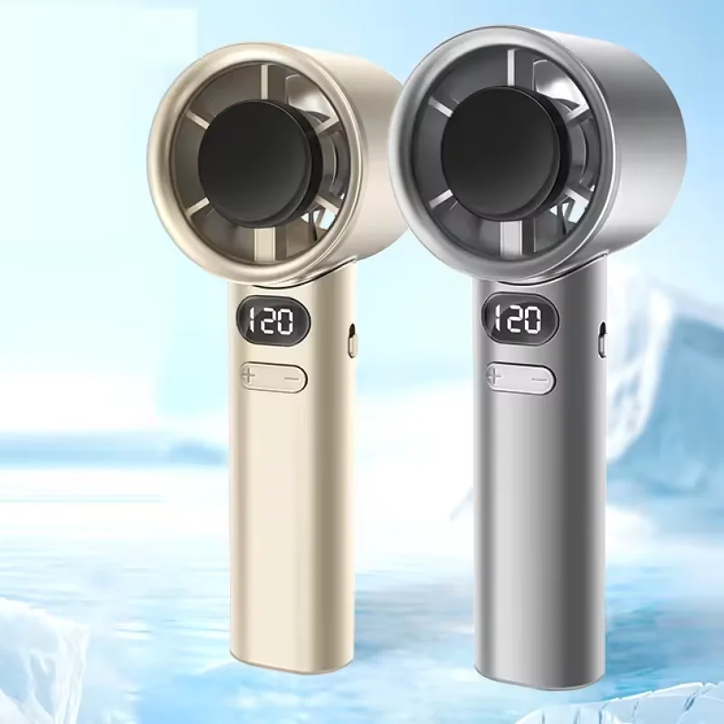 Handheld Portable Electric Fan High Speed Rechargeable Air Circular Hand Fan USB Rechargeable