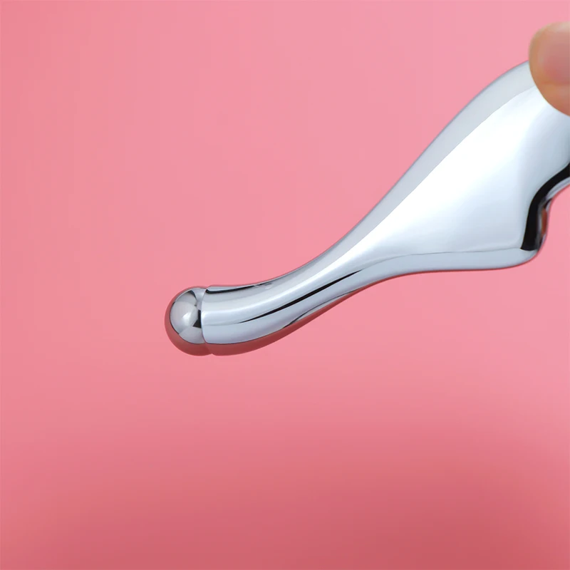 magnetic ball Eye Massage Delicate Skin Massage stick silver stainless steel Facial Reflexology Gua Sha Spoon