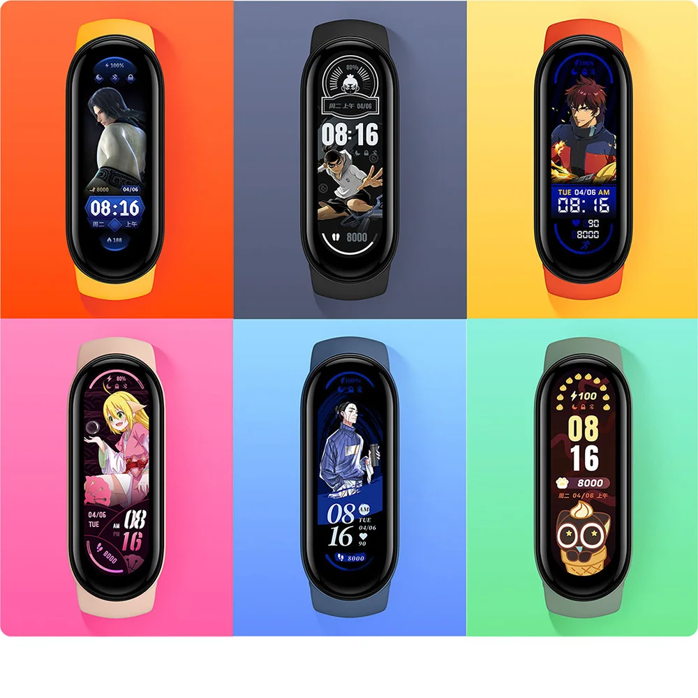 
original mi global version m5 inteligente fitness tracker fit smart bands mi band 5 6 smart watch band 6 
