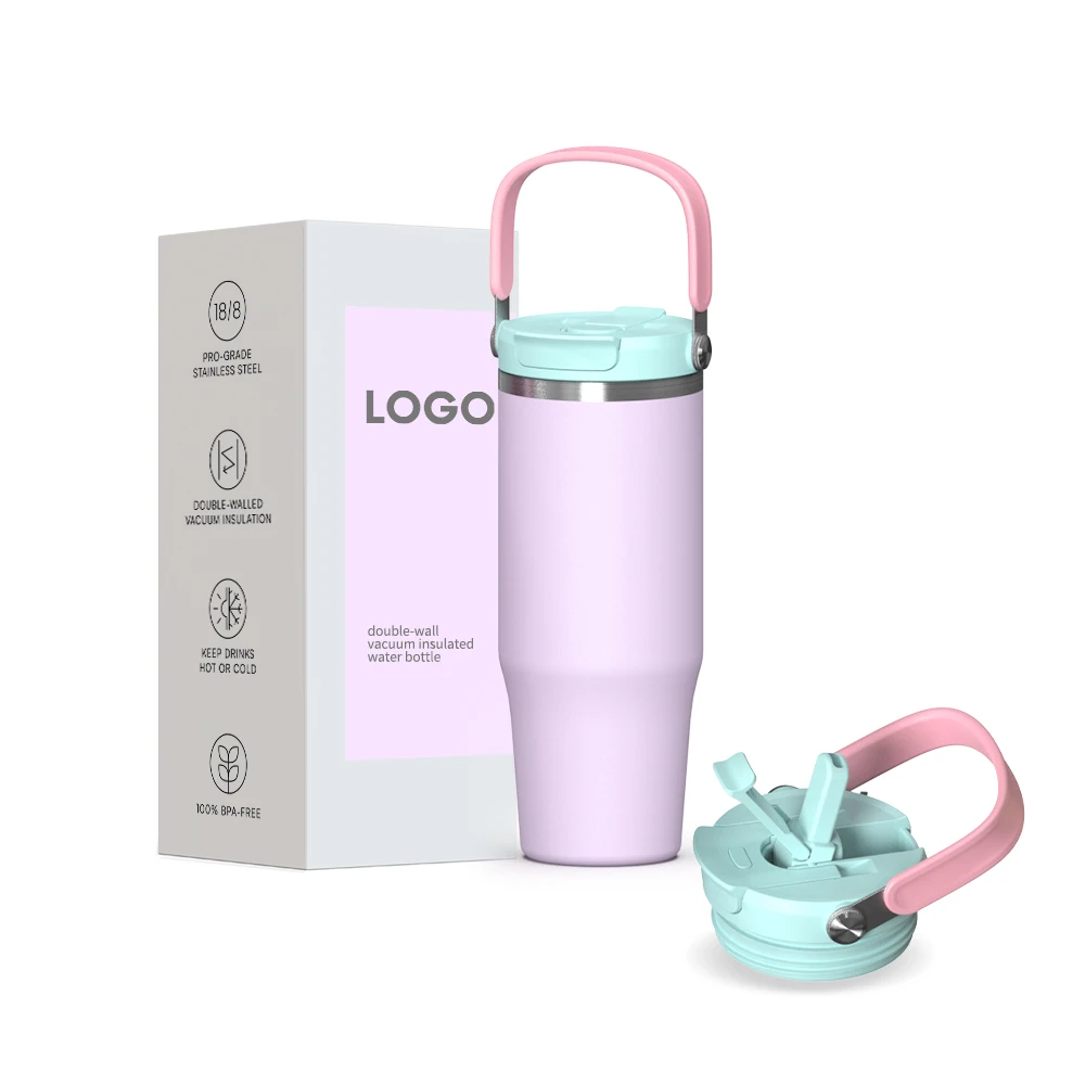 18oz Vacuum Insulated Tumbler with Handle and Straw